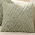 thumbnail image 5 of Pallene Soft Synthetic Throw Pillow Covers. Short Wool Velvet Decorative Pillow Covers For Couch Sofa In Living Room With 3D Geometric Pattern., 5 of 5