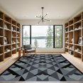 thumbnail image 2 of ODIKA 4'x6' Machine Washable Non-Slip Area Rug, Geometric Gray High Traffic Rug with Pad, Gray, 1051651, 2 of 8