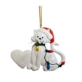 thumbnail image 2 of Christmas Cat Pendant Christmas Cute Cartoon Pendant Car Interior Decoration Pendant Christmas Tree Decoration/ Christmas Cat Colorful Acrylic Pendant White Cat, 2 of 8