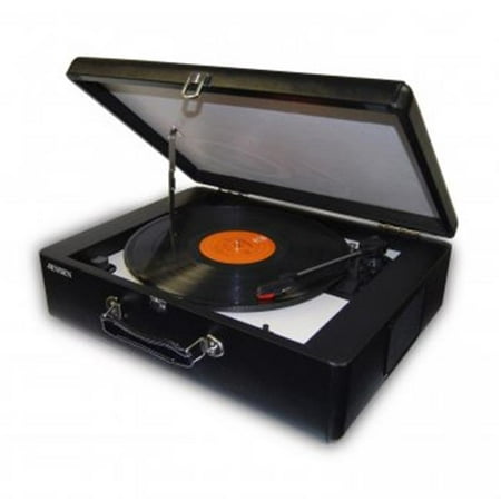 Portable 3-Speed Stereo Turntable with Built-in