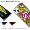 thumbnail image 5 of Peace Love Case Compatible with iPhone 13,Aesthetic Art Design TPU Bumper Bumper Cover Case, 5 of 6