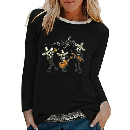 

Women s Long Sleeve Round Neck Vintage Shirt Pullover Tops Cute Pumpkin Casual Sweatshirts Print Graphic Skeleton Splicing Sweaters Lightweight Loose Plus Size Oversize Tops