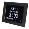 thumbnail image 3 of RELOJ DIGITAL CON CALENDALIO DE DIA, Atenuación Automática, Recordatorio De Medicamentos, Alarma, Reloj De Día, Negro, 8 Pulgadas, 3 of 7