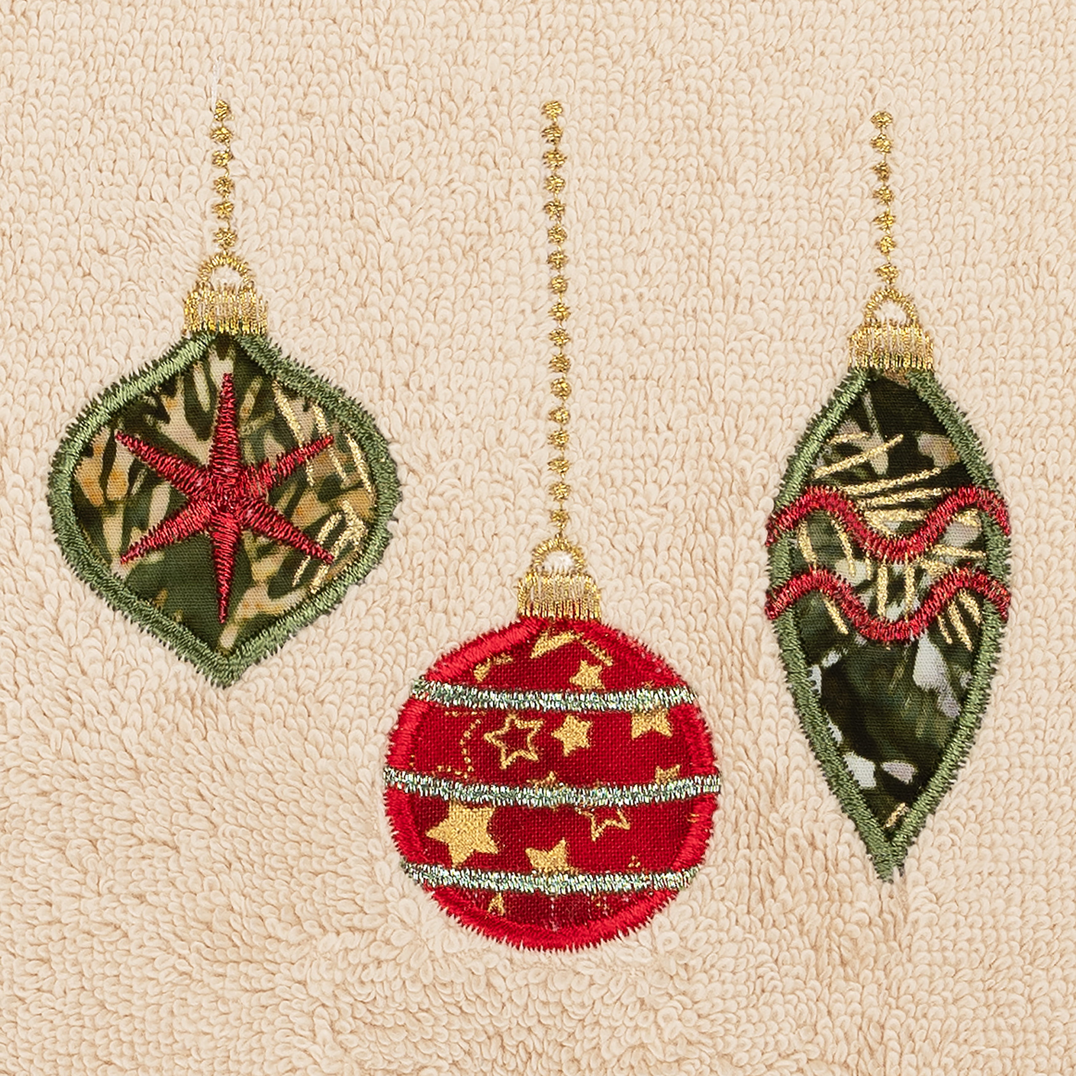 Linum Home Textiles Christmas Ornaments Embroidered Luxury 100% Turkish Cotton Hand Towel