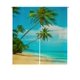 thumbnail image 1 of ABPHQTO Bonito Tropical Beach Palms Japanese Noren Cortina Puerta Puerta Ventana Tratamiento Cortinas 105x120 cm, 1 of 1