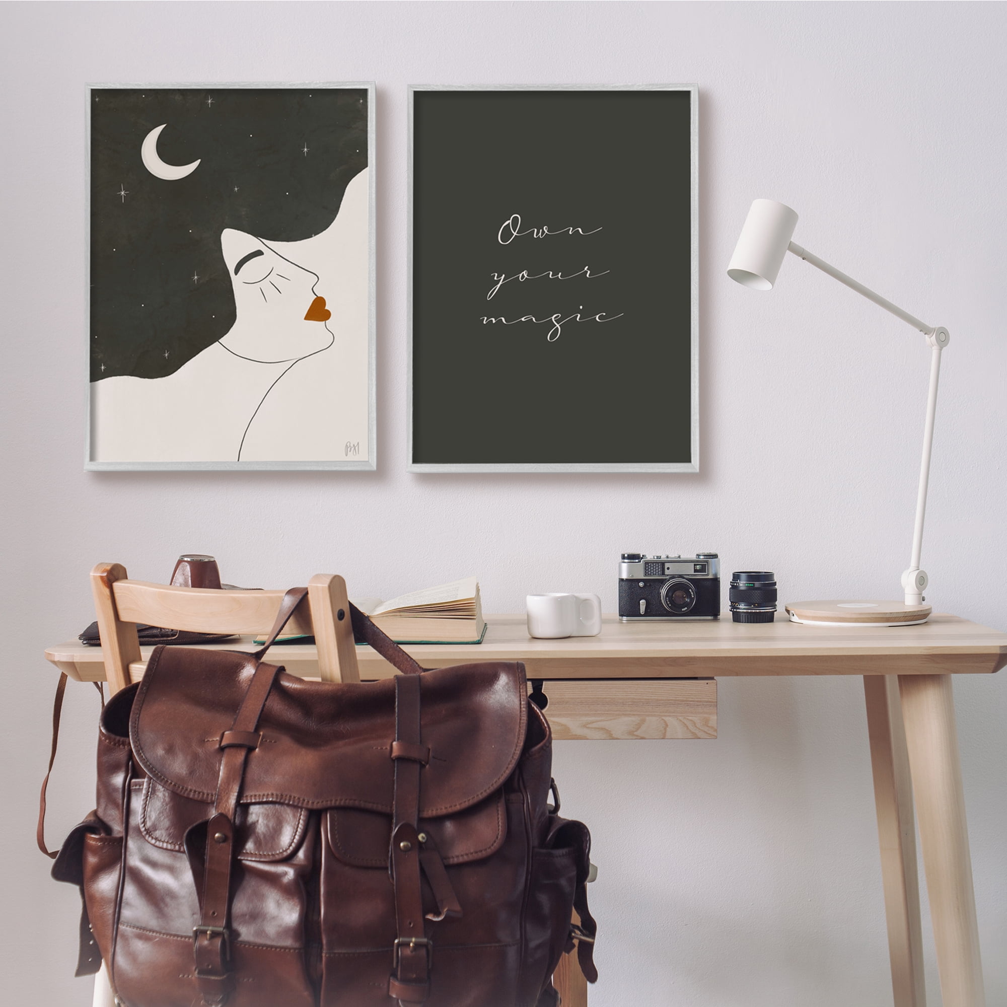 Stupell Indtries Own Your Magic Phrase Abstract Starry Night Hair,24 x 30,Design by Birch&Ink