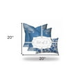 thumbnail image 3 of HomeRoots Blue, White Crab Zippered Coastal Throw Indoor Outdoor Pillow Cover, 3 of 7