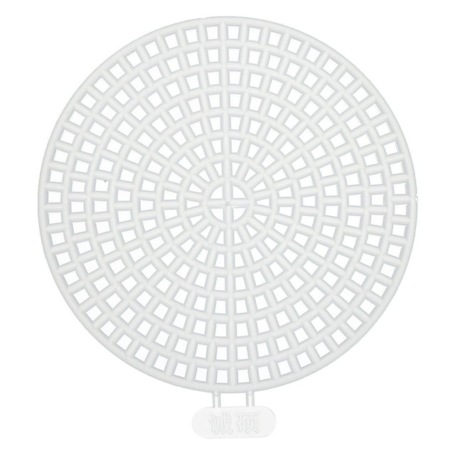 Unique Bargains 30pcs 2.4' Plastic Mesh Canvas Sheet 16 Count Round Needlepoint Blank Canvas for Embroidery, White