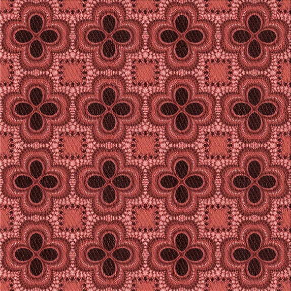Ahgly Company Machine Washable Indoor Square Transitional Cranberry Red Area Rugs, 8' Square