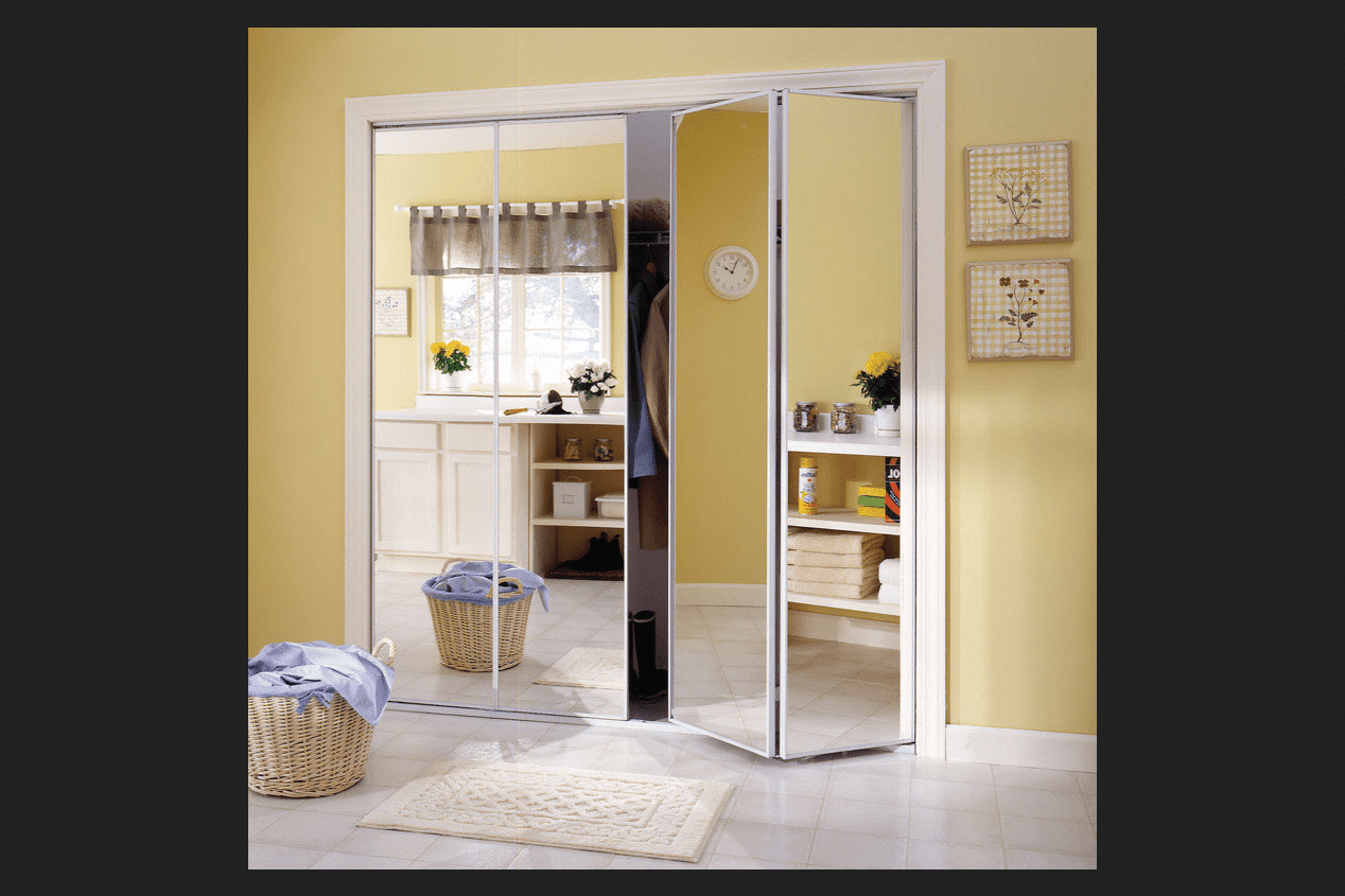 Erias Mirrored Bi Fold Door 35 1 2 In X 77 15 16 Bright White Erias Mirrored Bi Fold Door 35 1 2 In X 77 15 16 Bright White Com