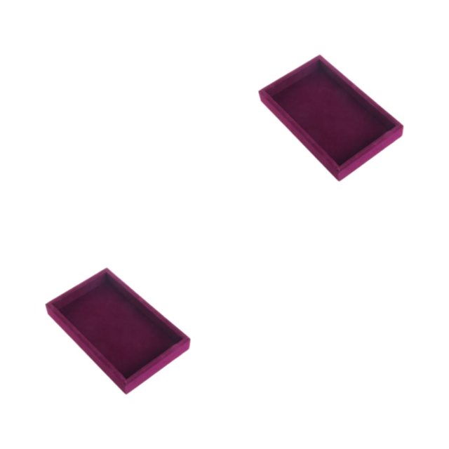 Maytalsory Soft Velvet Lining Jewelry Boxs Store And Collection In Style Effectively Protecting Accessories Wood Jewel Storage Case purple 2Set