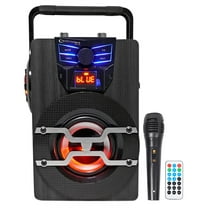 Technical Pro WASP420 Portable Rechargeable Bluetooth Speaker w/LED's Microphone