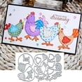 thumbnail image 1 of Metal troquelado Suds&wh Merry Christmas Four Chickens, 1 of 7