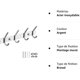 thumbnail image 5 of Perchero de pared con 4 ganchos, ganchos para abrigos, toallas, baño, cocina, albornoz, acero inoxidable SUS 304, plateado, 5 of 5