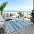 thumbnail image 6 of Addison Rugs Chantille Indoor/Outdoor Transitional Stripes Blue Washable Rectangle Rug, 10' x 14', 6 of 6