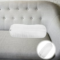 PENIKOKO White Neck Roll Pillow Covers Cylinder Pillow Case for Couch, Bed, Home Decor, Soft and Fabric