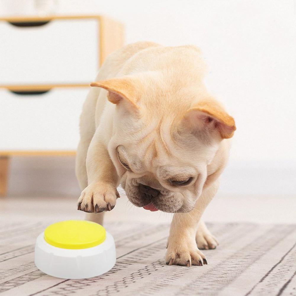4 Colors Dog Buzzers Buzzer with Recording Function Communication Training Dog Recordable Buttons for Dog Voice Recording Button Talking Dog Buttons 