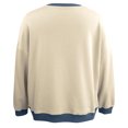 thumbnail image 3 of Xcmzpl Women's Sweatshirts Casual Color Block Crewneck Sweatshirt Lightweight Sweater Tops Cotton Long Sleeve Shirts Fall Fashion, 3 of 4