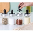thumbnail image 5 of Azucarero de vidrio con tapa y dispensador de cuchara, recipientes para sal, soporte para azúcar, tarro para el hogar y la cocina (8,5 oz/250ml), 5 of 5