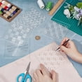 thumbnail image 3 of 1set Transparent Acrylic Templates for Craft Supplies Square Mixed Shapes 11.9x11.9x0.3cm Hole: 2mm 6pcs/set, 3 of 9