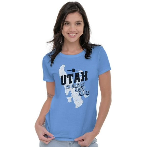 Great Salt Lake Utah State Pride Women's T Shirt Ladies Tee Brisco Brands S