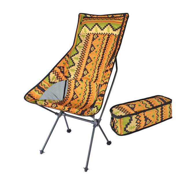 Eigraketly Silla plegable para acampar Asiento duradero para exteriores Fuerte Robusto Jardín portátil Ligero Verano Ocio Festival Viajes Playa BBQ Pescar Amarillo Eigraketly OD010650-01