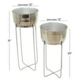 thumbnail image 3 of CosmoLiving by Cosmopolitan 31", 25"H Silver Metal Planter with Removable Stand (2 Count), 3 of 8