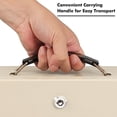 thumbnail image 4 of Fireproof Document Box with Key Lock, Small Safe Box for Valuables, Fire and Water Resistance, Fireproof Lock Box for Passport, Cash, Tablet, Exterior 12.8'' x 8.4'' x 4.5'' Beige, 4 of 6