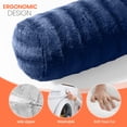 thumbnail image 5 of Cheer Collection Set of 2 Faux Fur Bolster Pillow, Blue, 5 of 5