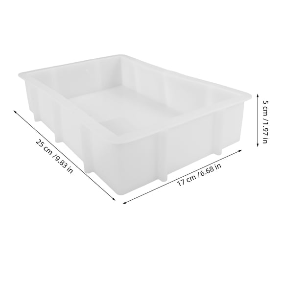 AURARMLET Large Rectangle Silicone Mold for Epoxy Resin Craft Supplies, White, 1 Set