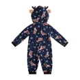 thumbnail image 3 of Family Christmas Matching Pajamas, Cartoon Deer Zip Up Onesie Pajamas Christmas Hooded Jumpsuit Home-wear, 3 of 8