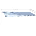 thumbnail image 4 of vidaXL Auvent Rétractable Manuel Autoportant 500x300 cm Bleu/blanc, 4 of 5