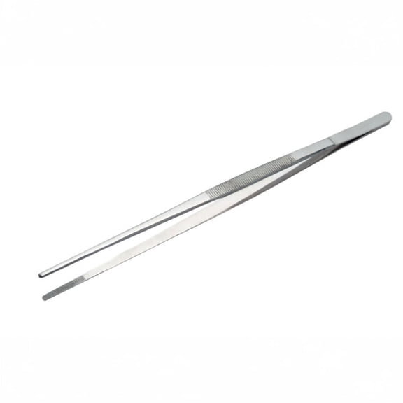 SZCO 12 Inch Serrated Thumb Tweezers Stainless Steel Grip Tool Serrated Tip Precision Utility Fishing Craft Outdoor Handling Tool