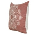 thumbnail image 4 of 20" X 20" Dusty Rose And White 100% Cotton Geometric Zippered Pillow, 4 of 5
