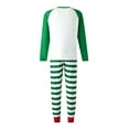 thumbnail image 4 of Franhais Family Matching Pajamas Set, Dinosaur Print O-Neck Long Sleeve Tops+ Plaid Long Pants, 4 of 9