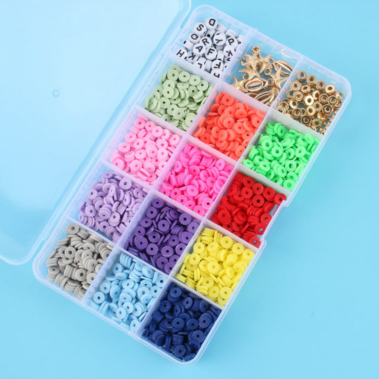 Feildoo Glass Beads For Jewelry Making Beads Clay Beads Bracelet Making  Tools Girls Women Diy Art Craft Kit,24 Grids 3Mm Rice Beads Color System 2