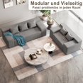 thumbnail image 2 of Modern 3-Seater Sofa, Hybrid Sofa in a Box, No Assembly Required, Comfy Sofa Couch with 3 Matching Pillows, Couch for Living Room or Bedroom, Grey, 2 of 8