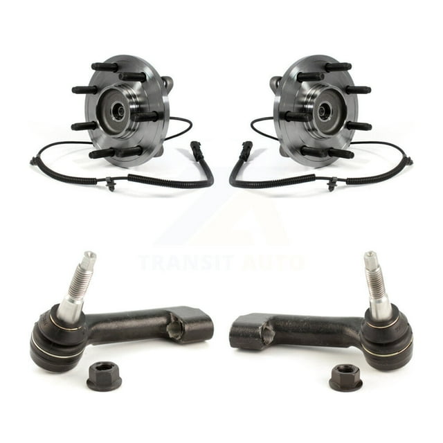 Transit Auto Front Wheel Bearing and Tie Rod End Kit for Car Ford F-150 with 7 Lug Wheels - Left Right Side (Driver Passenger) K7T-100394