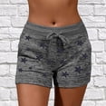 thumbnail image 2 of DHFJKG Womens Workout Shorts Summer Casual Drawstring High Waisted Star Printed Slim Fit Soft Yoga Shorts With Pockets Stylish Bottoms, 2 of 5