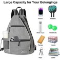 thumbnail image 2 of Pickleball bag, adjustable pickleball, racketball bag, hanger water bottle holding backpack, 2 of 4