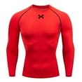 thumbnail image 4 of Sports Top Quick Dry Men's Compression Shirt Long Sleeve Second Skin Gym Workout Short Fitness Running T-Shirt Men Wear, 4 of 6