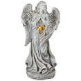 thumbnail image 2 of Northlight LED Solar Lighted Angel with Cross Garden Statue - 19", 2 of 9