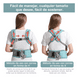 thumbnail image 4 of Cangurera Bebe Mochila Portabebés Canguros Ergonómica Asiento Belug, Azul Gris, 4 of 5