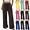 Beige Color, variant on FengLS Casual Loose Pants Women Drawstring Stretched-Waist Long Pants with Pockets Summer Comfy Wide Leg Ice-Silk Trousers
