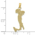 thumbnail image 3 of 14K Yellow Gold Map of ITALY Boot Solid Pendant, 3 of 3