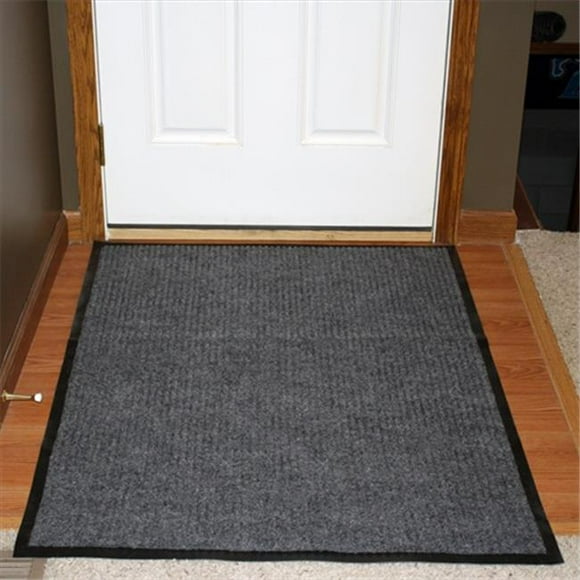 Durable Corporation 613S0046GY 4 Pi. W x 6 Pi. L Spectres Nervure Tapis d'Entrée en Gris