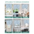 thumbnail image 5 of Blue Flowers Tie Up Curtains for Windows 63 Inch Length Balloon Curtains Kitchen Adjustable Balloon Window Shade Farmhouse Botanical White Floral Leaves Tie Up Valance Bathroom Curtain Window 52"x63", 5 of 6
