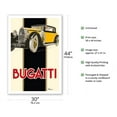 thumbnail image 2 of Bugatti Type 46 Coupe - Vintage Car Racing Poster by René Vincent c.1930s - Fine Art Matte Paper Print (Unframed) 30x44in, 2 of 4