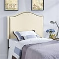 thumbnail image 4 of Upholstered Twin Panel Headboard in Ivory, 4 of 4