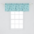 thumbnail image 2 of Ambesonne Dolphin Window Valance, Aquatic Animal Silhouettes, 54" X 18", Pale Seafoam and Sea Blue, 2 of 3